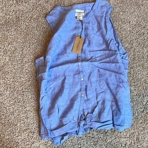 Christian Siriano NY Sleeveless Button Down Top XL